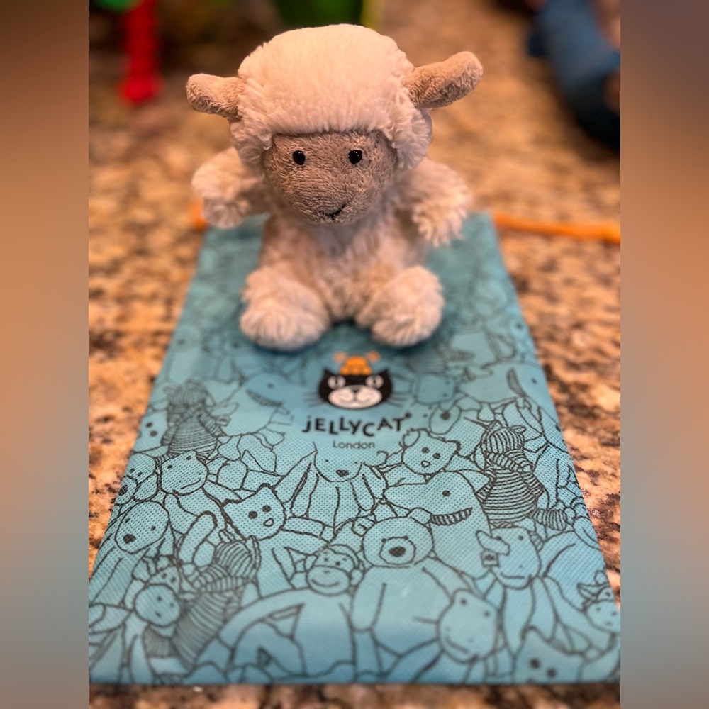 Jellycat Poppet Sheep Ivory Beige Lamb  5” Plush